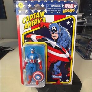 Marvel Captain America Action Figure - Red, Blue, White